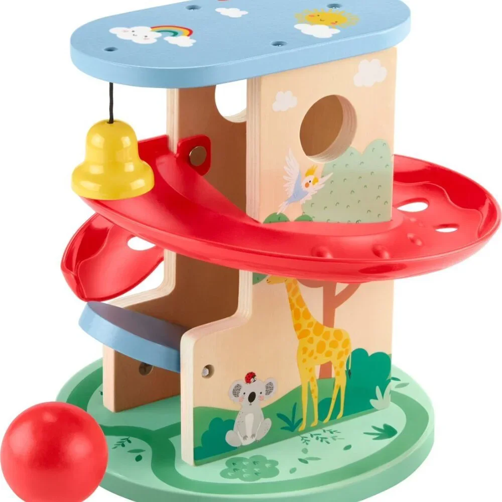 Fisher-Price HXT92 Wooden Treehouse Ball Run for Developmental Role Play 9M+